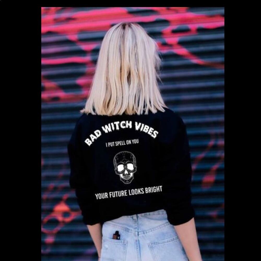 Hope’s Bad Witch Vibes Black Sweatshirt Small